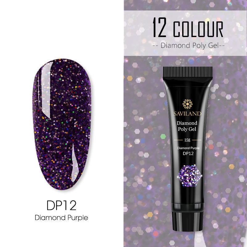 Colorful Diamond Poly Nail Gel