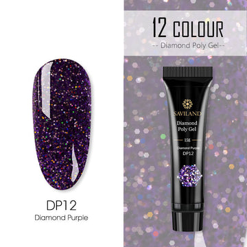 Colorful Diamond Poly Nail Gel